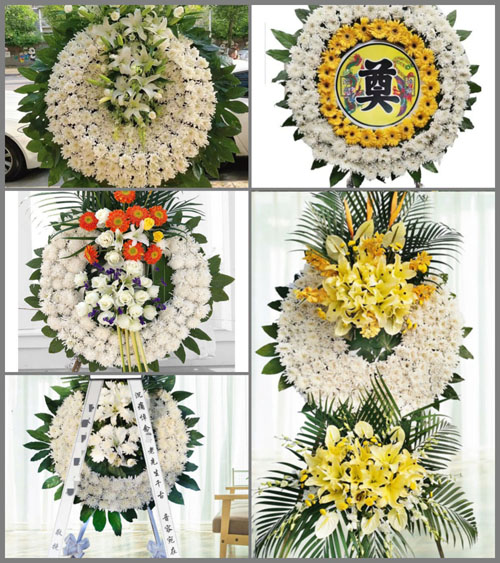 广东梅州市丰顺县潘田镇潘田村花圈速递